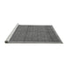 Sideview of Machine Washable Abstract Gray Modern Rug, wshabs4673gry