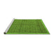 Sideview of Machine Washable Abstract Green Modern Area Rugs, wshabs4673grn