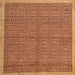 Square Abstract Orange Modern Rug, abs4673