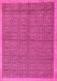 Machine Washable Abstract Pink Modern Rug, wshabs4673pnk