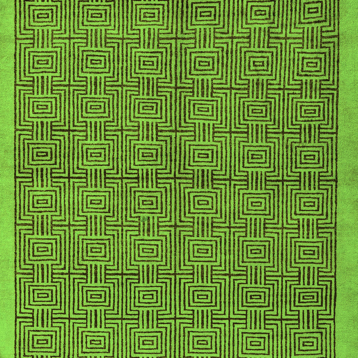 Machine Washable Abstract Green Modern Area Rugs, wshabs4673grn