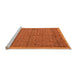 Sideview of Machine Washable Abstract Orange Modern Area Rugs, wshabs4673org