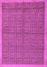 Machine Washable Abstract Purple Modern Area Rugs, wshabs4673pur