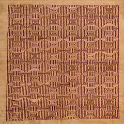 Square Machine Washable Abstract Orange Rug, wshabs4673