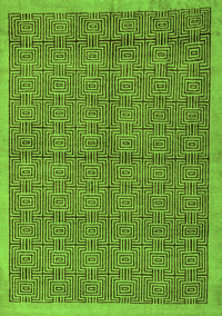 Abstract Green Modern Rug, abs4673grn