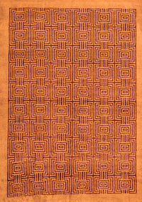 Abstract Orange Modern Rug, abs4673org