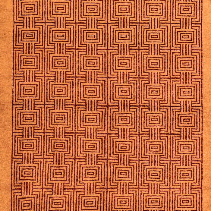 Abstract Orange Modern Rug, abs4673org