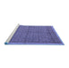 Sideview of Machine Washable Abstract Blue Modern Rug, wshabs4673blu