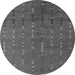 Round Machine Washable Abstract Gray Modern Rug, wshabs4674gry