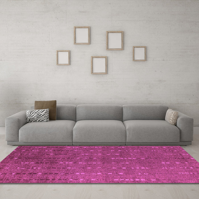 Machine Washable Abstract Purple Modern Area Rugs in a Living Room, wshabs4674pur