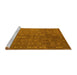 Sideview of Machine Washable Abstract Yellow Modern Rug, wshabs4674yw