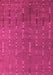 Machine Washable Abstract Pink Modern Rug, wshabs4674pnk