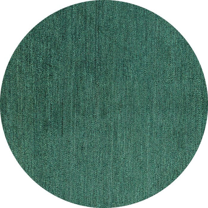 Round Abstract Turquoise Modern Rug, abs4675turq