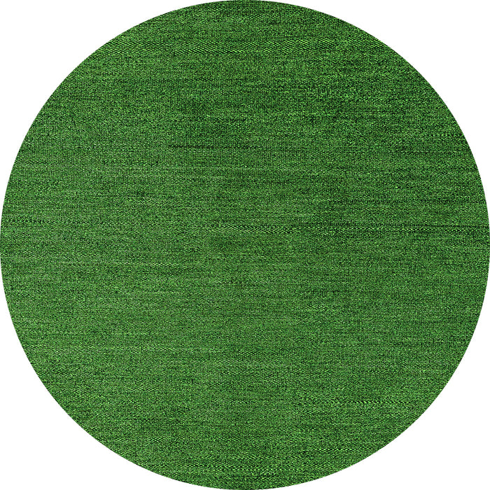 Round Machine Washable Abstract Green Modern Area Rugs, wshabs4675grn