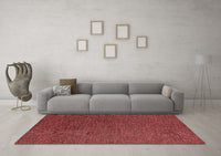 Machine Washable Abstract Red Modern Rug, wshabs4675red