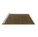 Sideview of Machine Washable Abstract Brown Modern Rug, wshabs4675brn