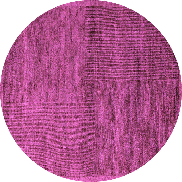 Round Machine Washable Abstract Purple Modern Area Rugs, wshabs4676pur