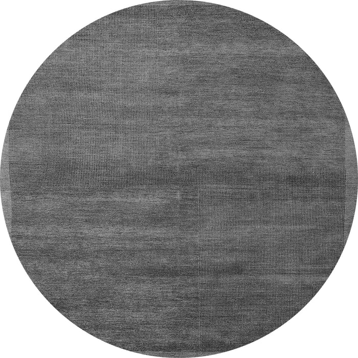Round Machine Washable Abstract Gray Modern Rug, wshabs4676gry
