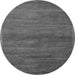 Round Machine Washable Abstract Gray Modern Rug, wshabs4676gry