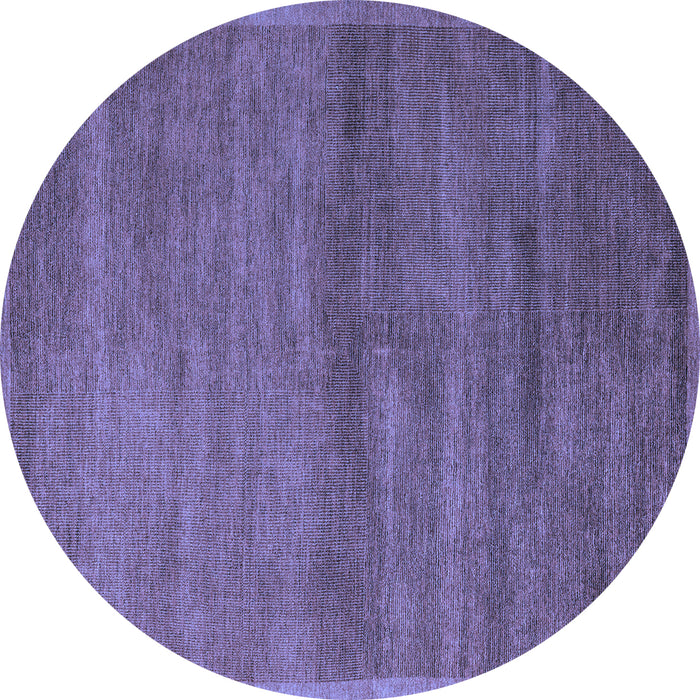 Round Machine Washable Abstract Blue Modern Rug, wshabs4676blu