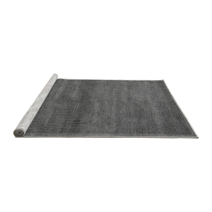 Sideview of Machine Washable Abstract Gray Modern Rug, wshabs4676gry