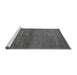 Sideview of Machine Washable Abstract Gray Modern Rug, wshabs4676gry