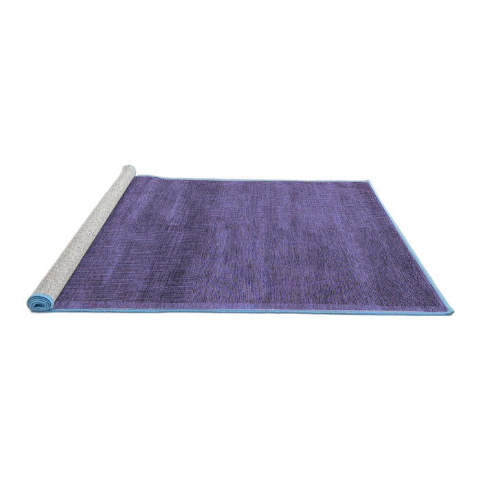 Sideview of Machine Washable Abstract Blue Modern Rug, wshabs4676blu