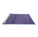 Sideview of Machine Washable Abstract Blue Modern Rug, wshabs4676blu