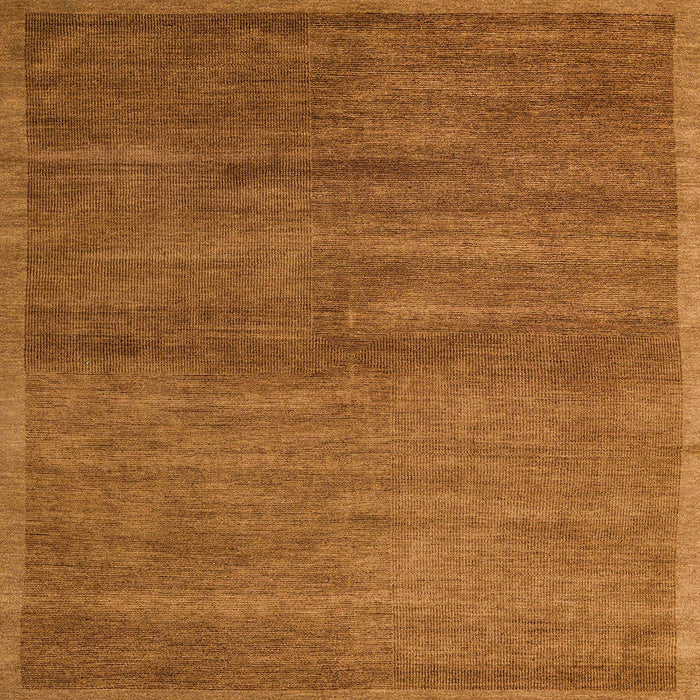 Square Abstract Neon Orange Modern Rug, abs4676