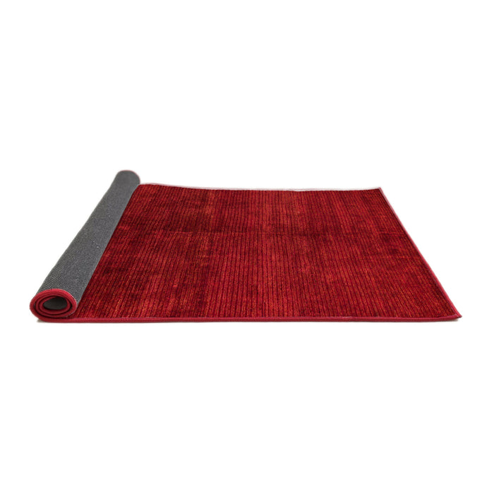 Sideview of Abstract Red Modern Rug, abs4677