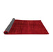 Sideview of Abstract Red Modern Rug, abs4677