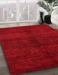 Abstract Red Modern Rug, abs4677