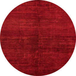 Round Abstract Red Modern Rug, abs4677