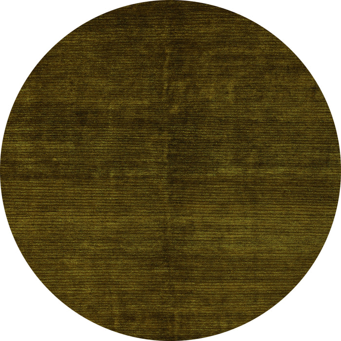 Round Abstract Green Modern Rug, abs4677grn