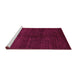 Sideview of Machine Washable Abstract Purple Modern Area Rugs, wshabs4677pur