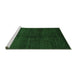 Sideview of Machine Washable Abstract Emerald Green Modern Area Rugs, wshabs4677emgrn