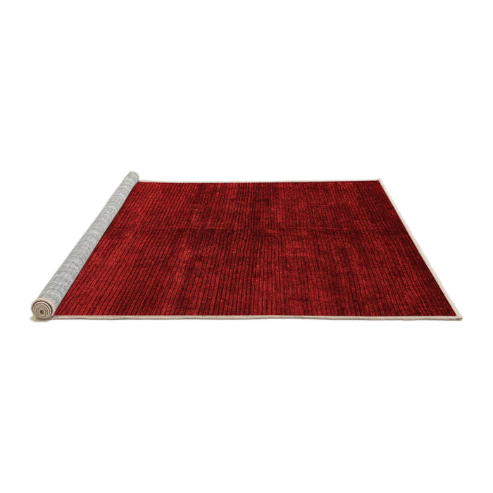 Sideview of Machine Washable Abstract Orange Modern Area Rugs, wshabs4677org