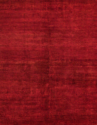 Machine Washable Abstract Red Rug, wshabs4677