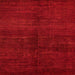 Square Machine Washable Abstract Red Rug, wshabs4677