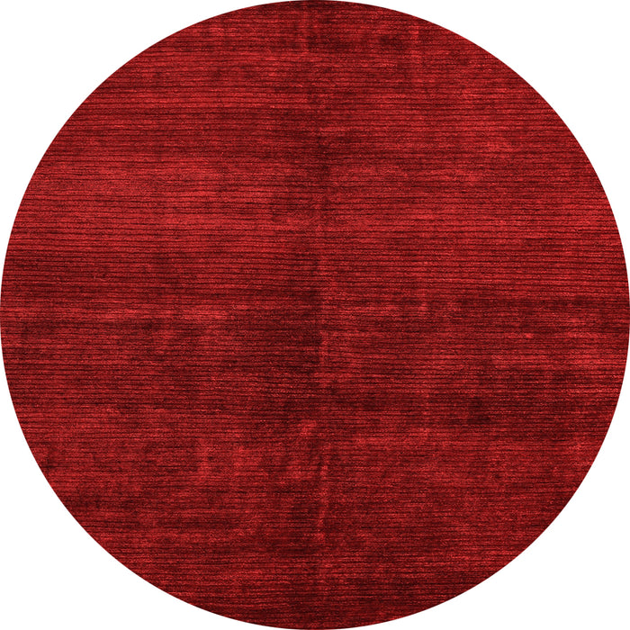 Round Machine Washable Abstract Orange Modern Area Rugs, wshabs4677org