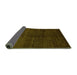 Sideview of Abstract Green Modern Rug, abs4677grn