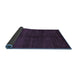 Sideview of Abstract Blue Modern Rug, abs4677blu