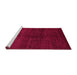 Sideview of Machine Washable Abstract Pink Modern Rug, wshabs4677pnk