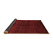 Sideview of Abstract Brown Modern Rug, abs4677brn