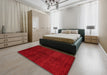 Abstract Red Modern Rug in a Bedroom, abs4677