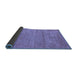 Sideview of Abstract Blue Modern Rug, abs4678blu