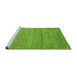 Sideview of Machine Washable Abstract Green Modern Area Rugs, wshabs4678grn