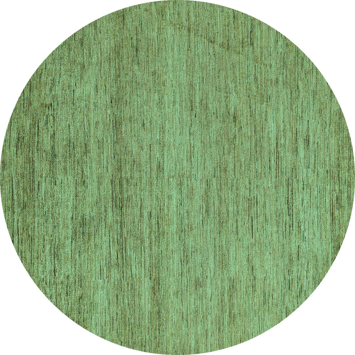 Round Abstract Turquoise Modern Rug, abs4678turq