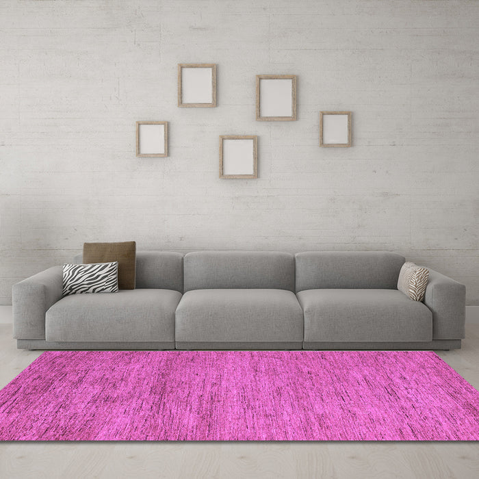 Machine Washable Abstract Purple Modern Area Rugs in a Living Room, wshabs4678pur