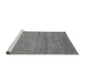 Sideview of Machine Washable Abstract Gray Modern Rug, wshabs4678gry